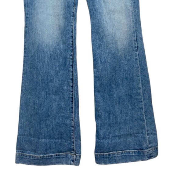 7 For All Mankind Ultra High Rise Dojo Jeans Fig Leaf Size 28 Pre-Loved - Picture 7 of 8